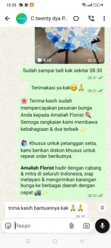 Testimonial Standing Flower surakarta